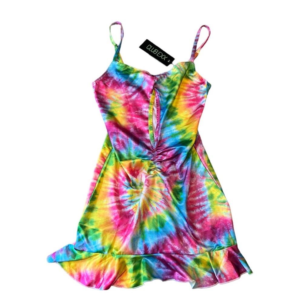 Club Exx Tie Dye Mini Dress